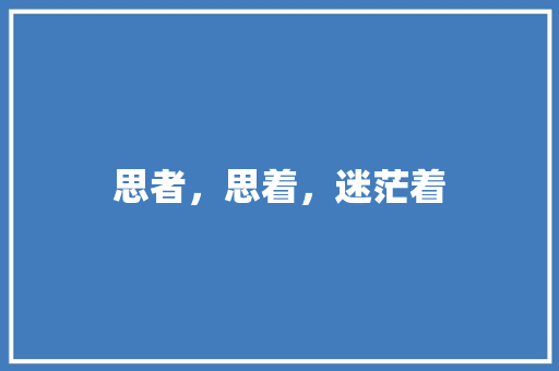思者，思着，迷茫着