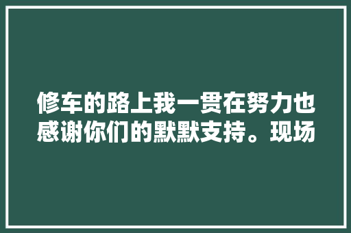 修车的路上我一贯在努力也感谢你们的默默支持。现场实拍