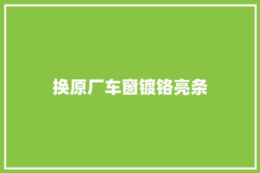 换原厂车窗镀铬亮条