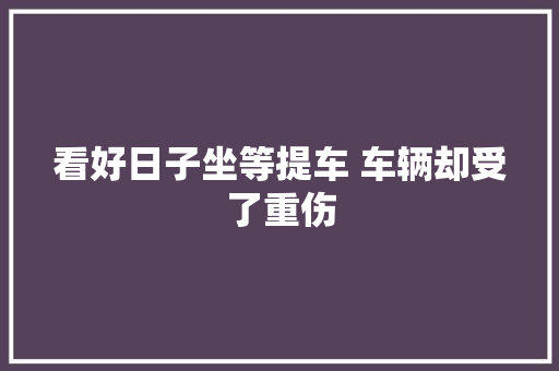 看好日子坐等提车 车辆却受了重伤