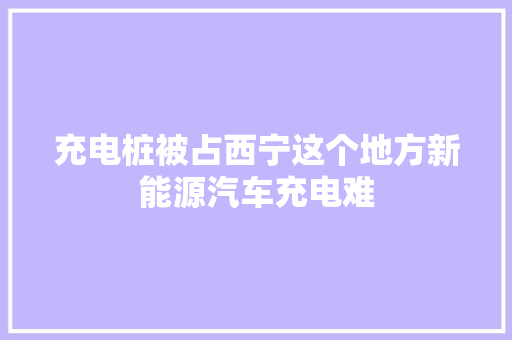 充电桩被占西宁这个地方新能源汽车充电难