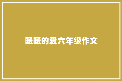 暖暖的爱六年级作文