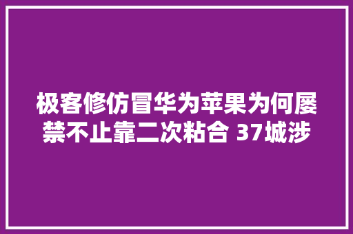 极客修仿冒华为苹果为何屡禁不止靠二次粘合 37城涉案3亿