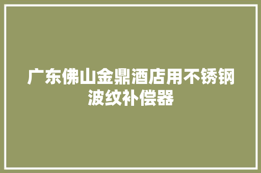 广东佛山金鼎酒店用不锈钢波纹补偿器