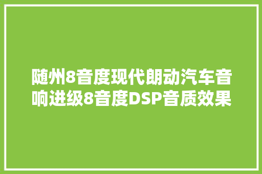 随州8音度现代朗动汽车音响进级8音度DSP音质效果超赞