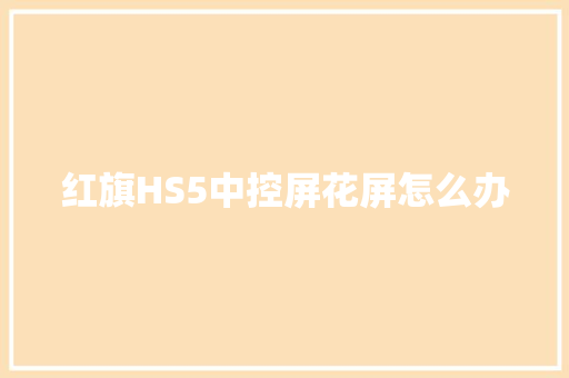 红旗HS5中控屏花屏怎么办