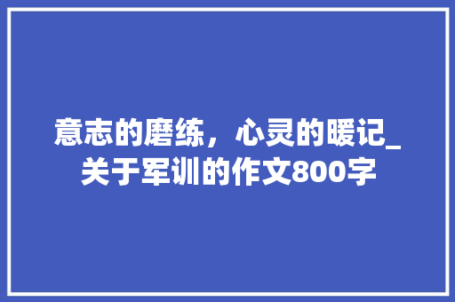 意志的磨练，心灵的暖记_关于军训的作文800字