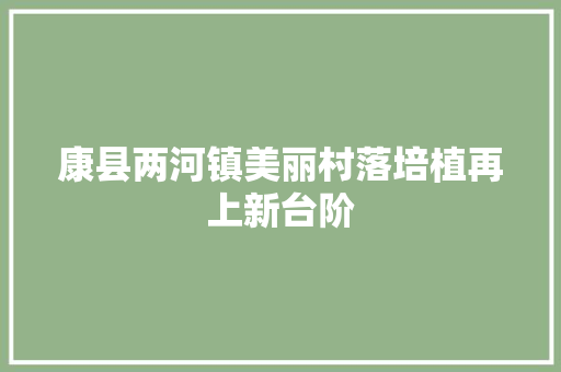 康县两河镇美丽村落培植再上新台阶 汽车知识