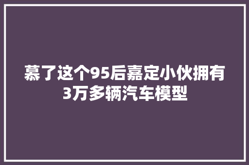 慕了这个95后嘉定小伙拥有3万多辆汽车模型