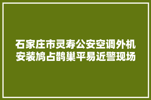 石家庄市灵寿公安空调外机安装鸠占鹊巢平易近警现场调解达共识