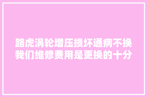 路虎涡轮增压损坏通病不换我们维修费用是更换的十分之一
