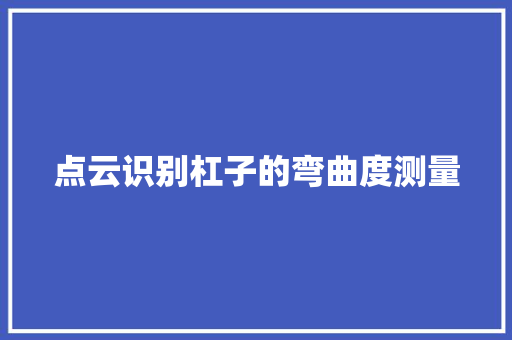 点云识别杠子的弯曲度测量