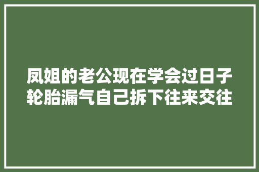 凤姐的老公现在学会过日子轮胎漏气自己拆下往来交往车行修补省30元