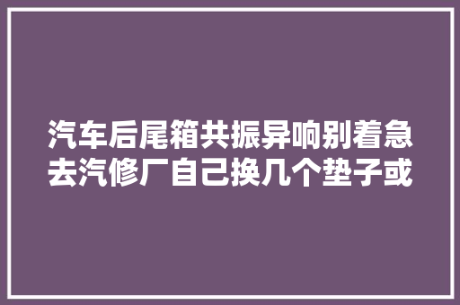 汽车后尾箱共振异响别着急去汽修厂自己换几个垫子或解决