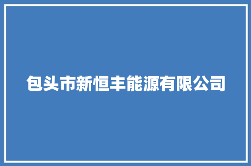 包头市新恒丰能源有限公司