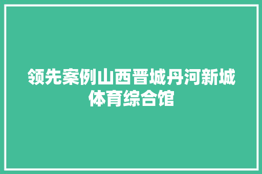 领先案例山西晋城丹河新城体育综合馆