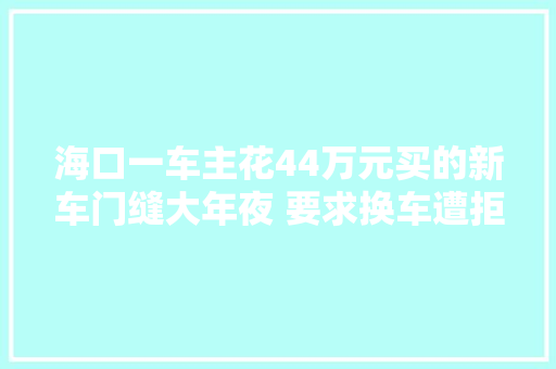 海口一车主花44万元买的新车门缝大年夜 要求换车遭拒