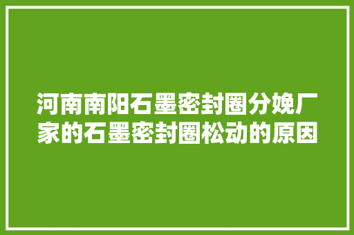 河南南阳石墨密封圈分娩厂家的石墨密封圈松动的原因是什么