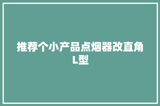 推荐个小产品点烟器改直角L型