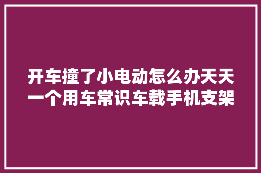 开车撞了小电动怎么办天天一个用车常识车载手机支架