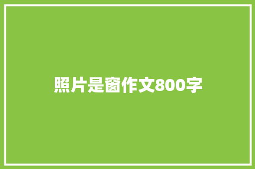 照片是窗作文800字