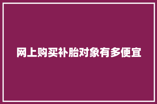 网上购买补胎对象有多便宜