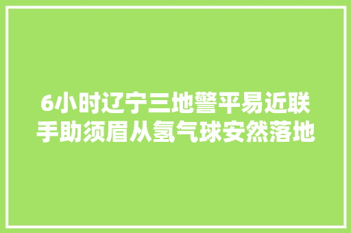 6小时辽宁三地警平易近联手助须眉从氢气球安然落地