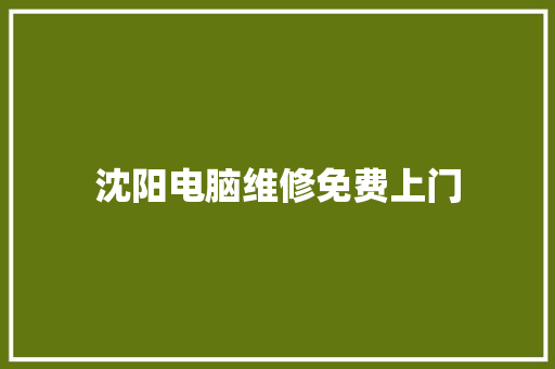 沈阳电脑维修免费上门 汽车知识