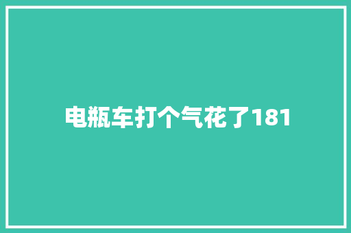 电瓶车打个气花了181