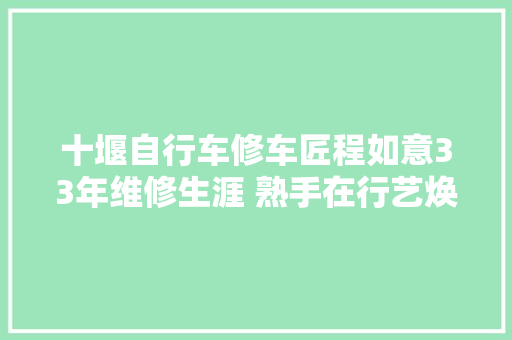 十堰自行车修车匠程如意33年维修生涯 熟手在行艺焕发新光彩