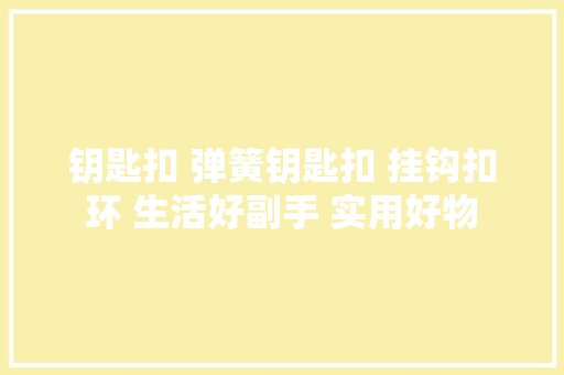 钥匙扣 弹簧钥匙扣 挂钩扣环 生活好副手 实用好物