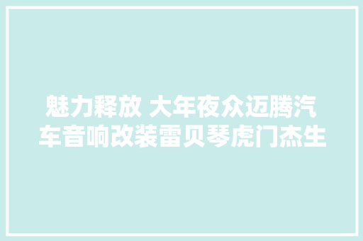 魅力释放 大年夜众迈腾汽车音响改装雷贝琴虎门杰生