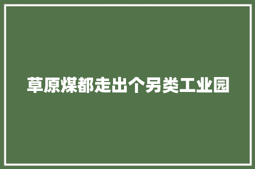 草原煤都走出个另类工业园