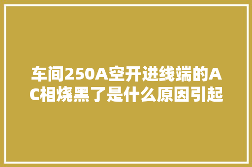 车间250A空开进线端的AC相烧黑了是什么原因引起呢怎么判断