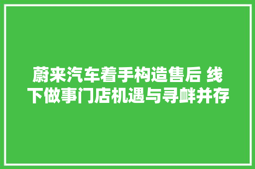 蔚来汽车着手构造售后 线下做事门店机遇与寻衅并存