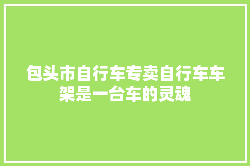 包头市自行车专卖自行车车架是一台车的灵魂