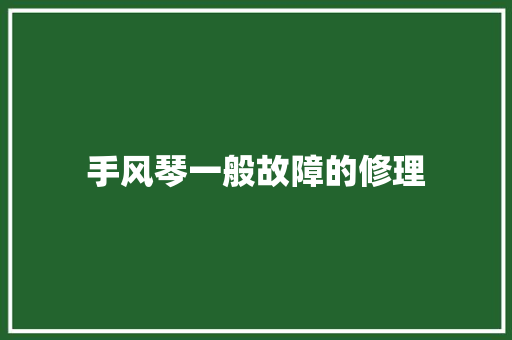 手风琴一般故障的修理