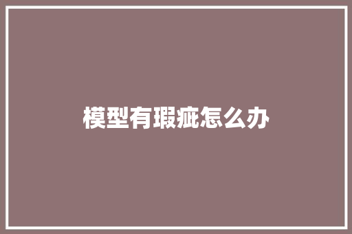 模型有瑕疵怎么办