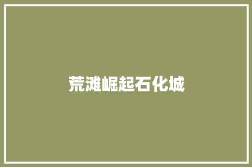 荒滩崛起石化城