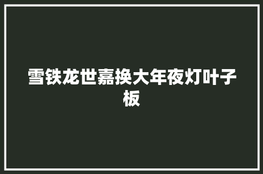雪铁龙世嘉换大年夜灯叶子板