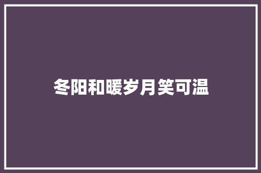 冬阳和暖岁月笑可温