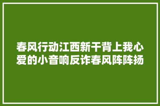 春风行动江西新干背上我心爱的小音响反诈春风阵阵扬