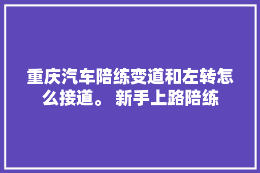 重庆汽车陪练变道和左转怎么接道。 新手上路陪练 汽车知识