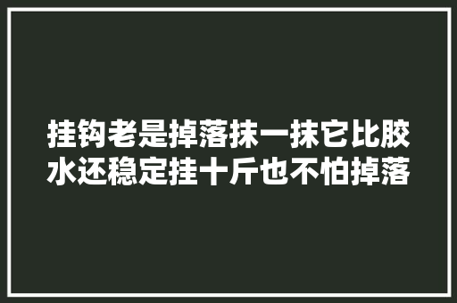挂钩老是掉落抹一抹它比胶水还稳定挂十斤也不怕掉落太厉害了