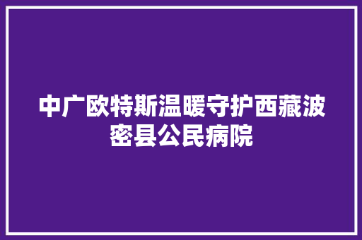 中广欧特斯温暖守护西藏波密县公民病院 汽车知识