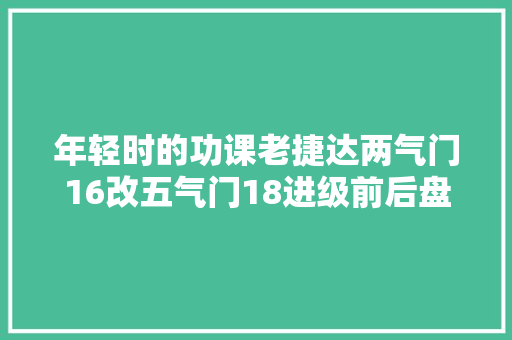 年轻时的功课老捷达两气门16改五气门18进级前后盘刹加装ABS