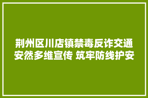荆州区川店镇禁毒反诈交通安然多维宣传 筑牢防线护安然