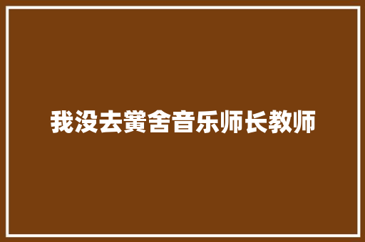 我没去黉舍音乐师长教师 休闲娱乐