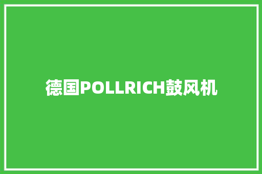 德国POLLRICH鼓风机
