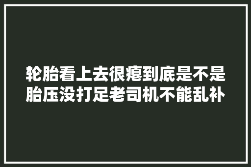 轮胎看上去很瘪到底是不是胎压没打足老司机不能乱补气